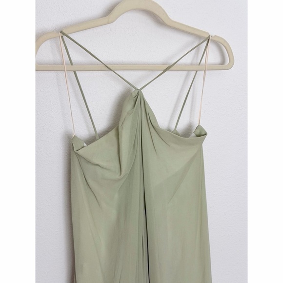 Jacquemus Light Green Asymmetrical Chiffon Dress Runway, size XS - Picture 3 of 8
